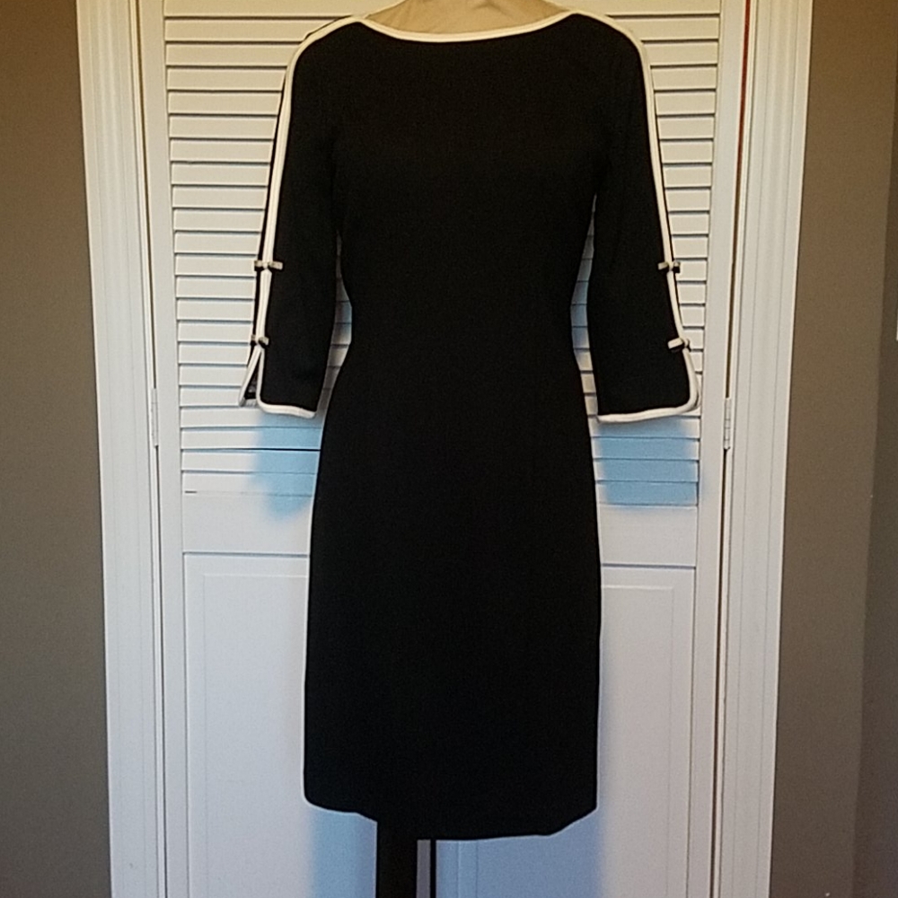 Talbots Classics Black Dress 3/4 sleeves